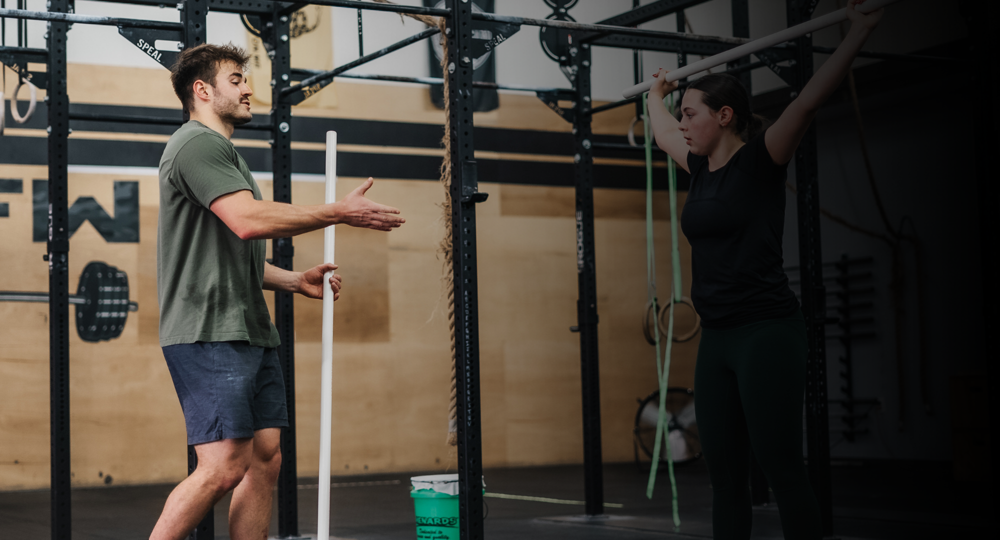 Hank Grenda coaching a client through a training session
